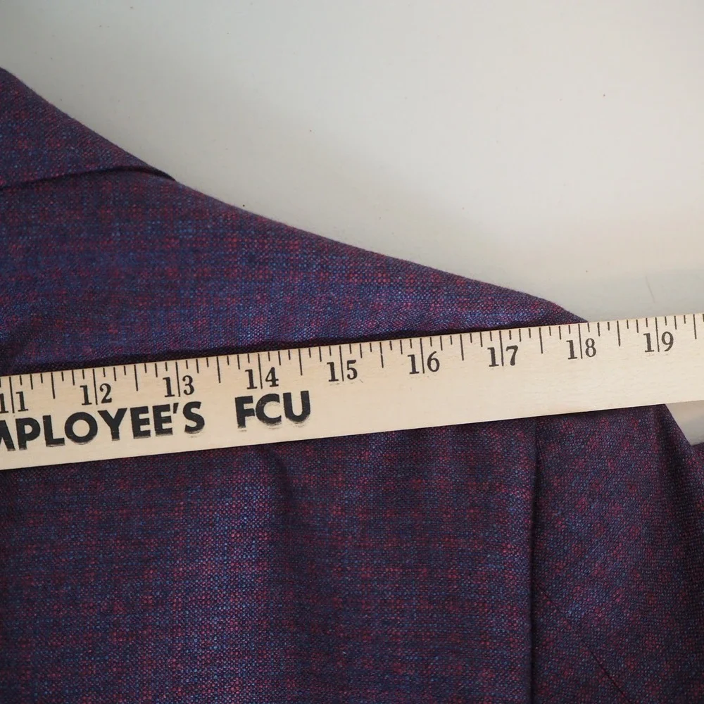 Canali Kei Sport Coat 40R Purple Silk Cashmere Blend Two Button Blazer Italy - Picture 9 of 15